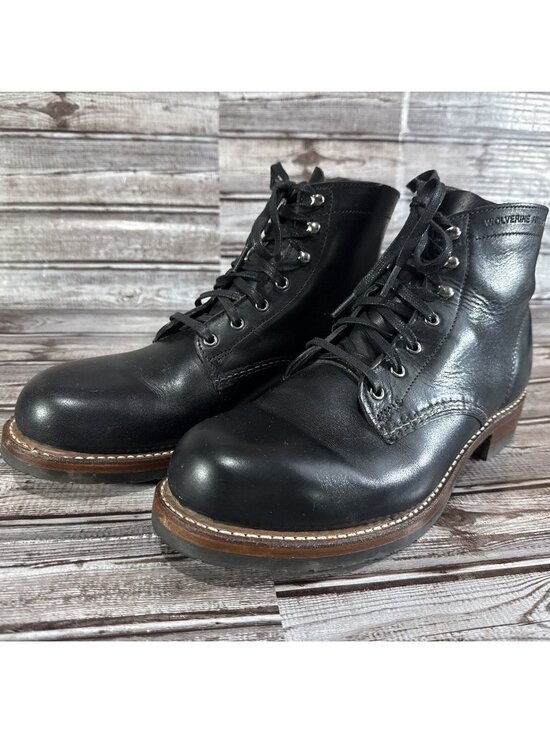 Wolverine 1000 Mile Evans Boot size 9.5 D color Black made in USA mspr $400 main image 8
